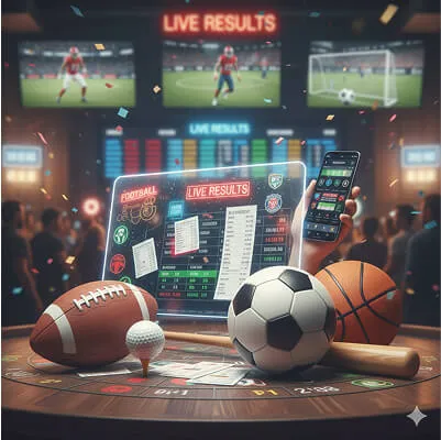 Tarjeta de apuestas deportivas con resultados en vivo, tomada de la portada.